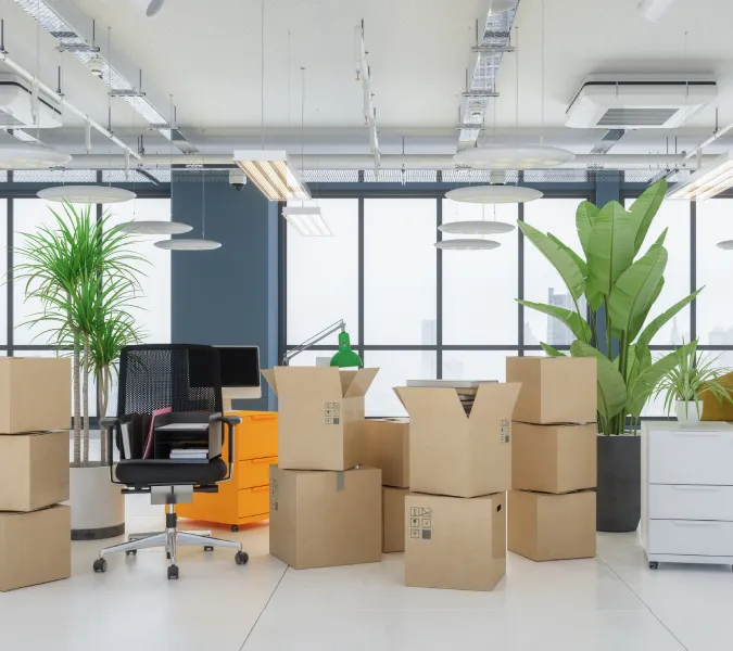 Cleaning before moving in and out of an office in Edmonton.