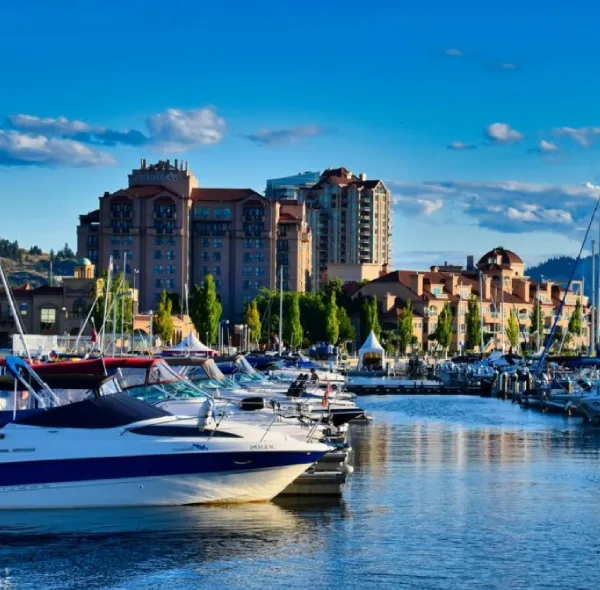 A sunny day on the water in Kelowna, BC.